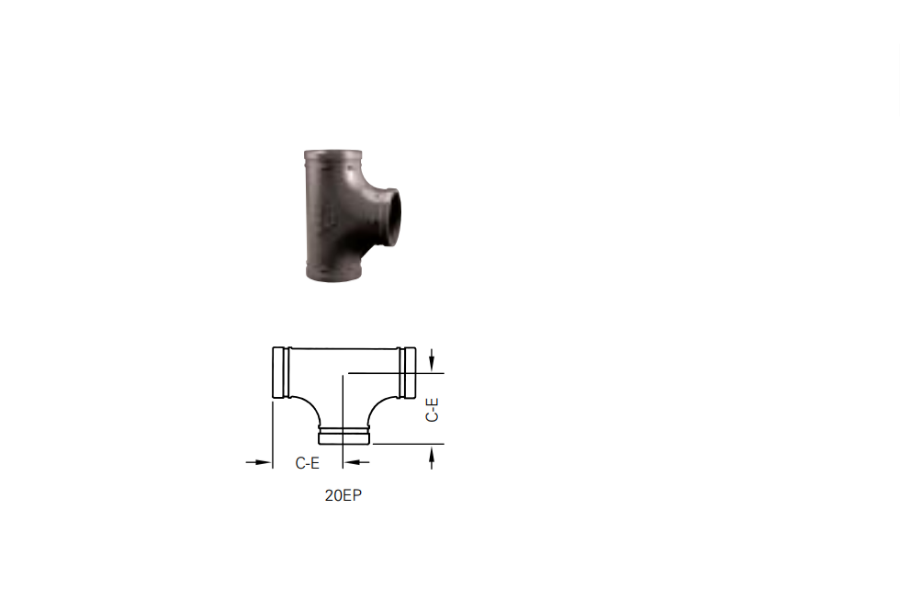 20EP EP Tee
Extra Heavy Cut Grooved Fittings