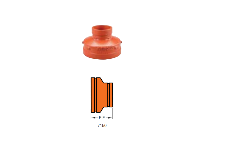 7150 Concentric Reducer
Ductile Iron Grooved Fitting