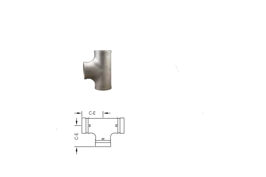 SS-20 Tee
Cast Grooved Fittings - Stainless Steel