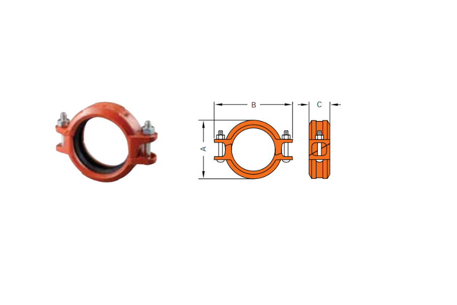 Z07 Heavy Duty Rigid Coupling
Angle-pad design rigid coupling for general piping use.