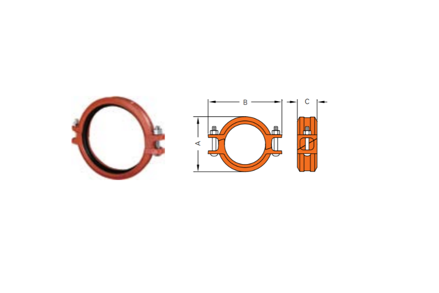 Z07N Heavy Duty Rigid Coupling
Angle-pad design rigid coupling for general piping use